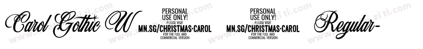 Carol Gothic W10 Regular字体转换